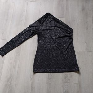 Allen B One shoulder Sparkling Top